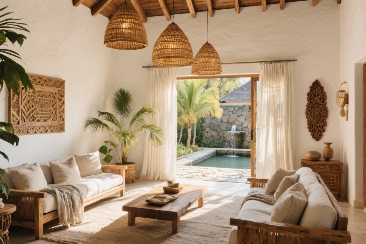 Bali Style Home Living Rooms