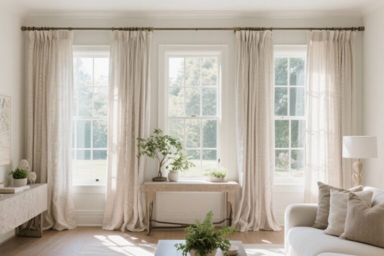 where to hang curtain rods